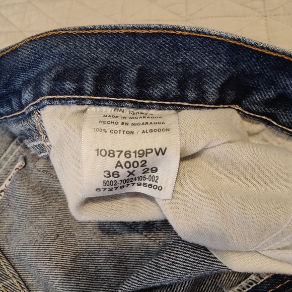 NWOT straight leg bleu denim jeans by Rustler Men's 36x29 - Picture 7 of 8